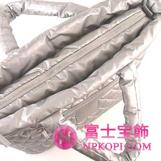 シャネル スーパーコピー　COCO　COCOON　キルティングトートバッグ シルバー×ネイビーch44aaert